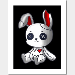 Goth Bunny  Cute Creepy Emo Clothes Kawaii Bunny Posters and Art